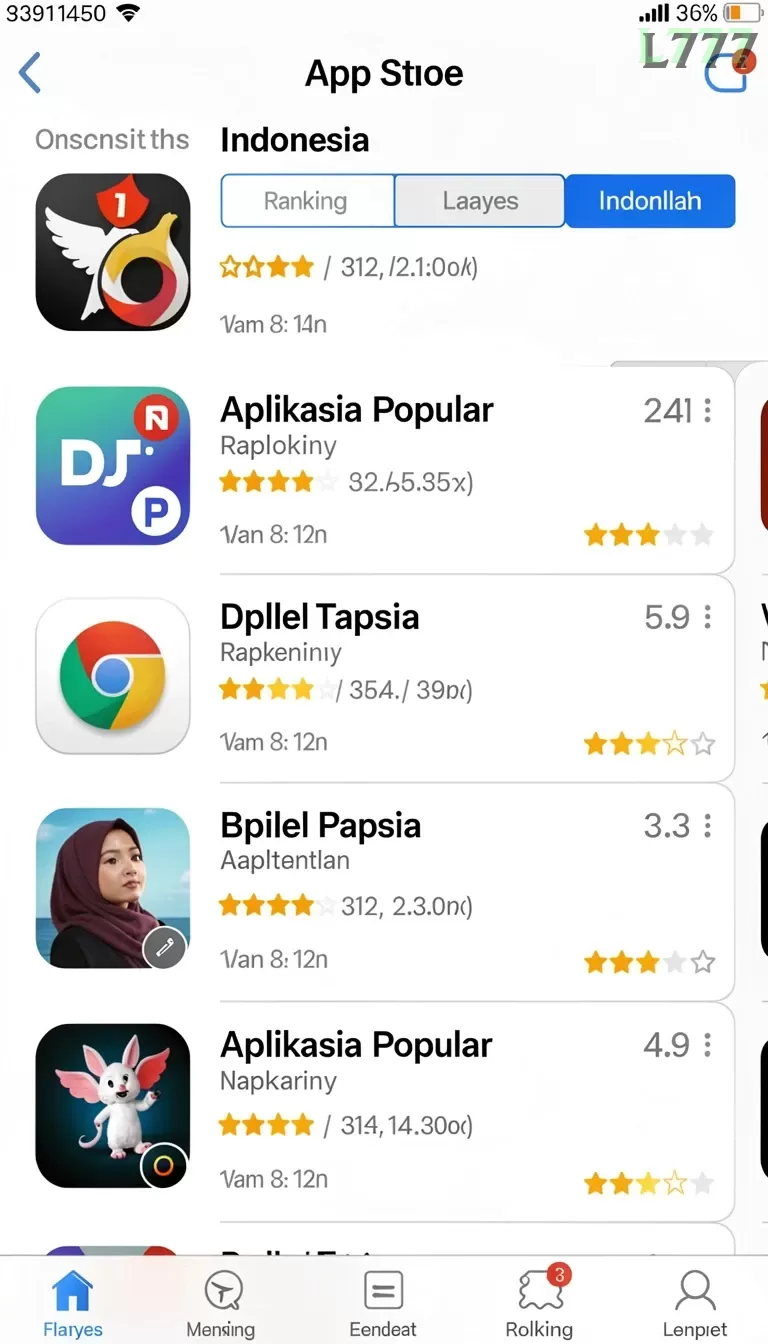 Cuplikan layar V87 — halaman utama